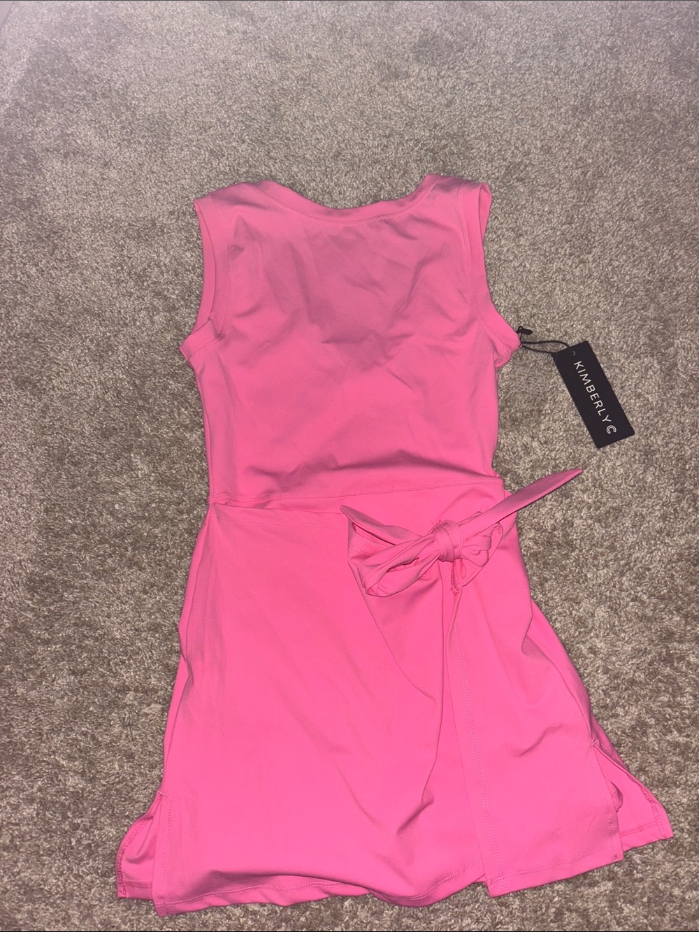 Pink Tie-Waist Sleeveless Dress NWT